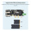 Waveshare for Raspberry Pi 5 4B Micro--Compatible to -Compatible Multifunctional Adapter Dual 4K Output Type-C 6