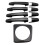 1 Pcs Automatic Shift Panel Carbon Style Central Control Panel & 4 Pcs Car Side Door Handle Frame Cover Trim 1