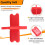 8pcs Deck Spacers with 4 Thicknesses 1/16", 1/8", 3/16", 1/4", Plastic Deck Board Jig Spacers Clamp 3