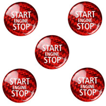 5X Carbon Fiber Engine Start Stop Button Interior Trim Cover Sticker for  Cooper R55 R56 R57 R58 R59 R60 R61(A)
