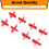 8pcs Deck Spacers with 4 Thicknesses 1/16", 1/8", 3/16", 1/4", Plastic Deck Board Jig Spacers Clamp 7