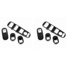 8x für HRV HR-V VEZEL 2014-2020 Kohle Faser Tür Griff Fenster Heber Schalter Panel Abdeckung Trim Dekorateur Zubehör
