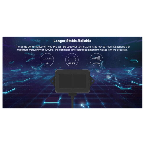 TF02 Pro Mid-Range Afstandssensor, 1000Hz Framesnelheid en 40 Meter Bereik Lidar Module voor Binnen/Buiten/Robot 2