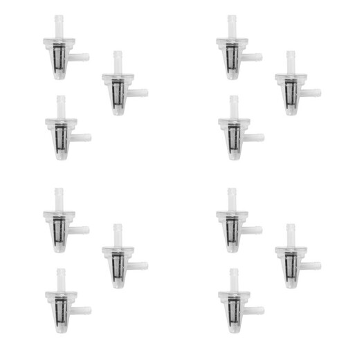 12Pcs Universal Motorcycle Right Angle Inline Fuel Filter 1/4Inch 6mm Hose Lines for