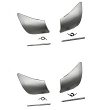 2Pair Front Adjustment Lock Backrest Handle A2079108506 A2079108606 for - W204 C204 W207 Matte