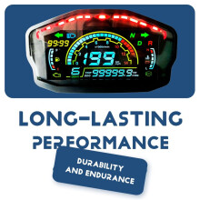Universal Motorcycle LCD Digital Speedometer Odometer Tachometer /H MPH Gauge