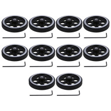 10X Rueda de Medidor de Codificador Rotativo de Medición de Caucho de Aluminio Industrial de 200X6 mm