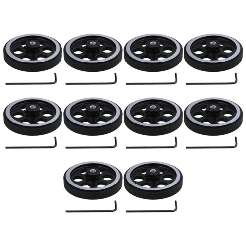 10PCS 200X6mm Industrial Aluminum Rubber Measuring Rotary Encoder Meter Wheel