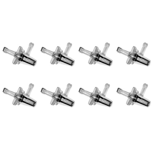 8Pcs Universal Motorcycle Right Angle Inline Fuel Filter 1/4 Inch 6mm Hose Lines for