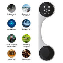Bone Conduction Speaker White Noise Sleep Aid Music Box with LED Display Support TF Card Timed Shutdown