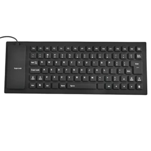 Silicone Mute Soft Keyboard 85-Key Computer Keyboard USB Wired Keyboard Portable Laptop Pc Folding Waterproof Keyboard 2