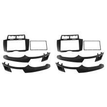 2X Car Radio Fascia Trim Kit, 2 Din Dash Panel DVD Frame Install Kit for Yaris Vitz Platz 2005-2011