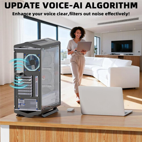 USB Microphone for PC & Laptop - AI Noise Cancelling  Mic, Portable Plug &  Computer Microphone 1
