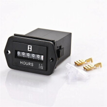 2X Compteur Horaire Mécanique 6-80V - Compteur Horaire pour Moteur-Générateur Bateau Automobiles Motorcross Moteur Camion Tracteur