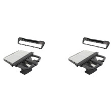 2X Hinten Armlehne Getränkehalter Surround Verkleidung Satz Schwarz Passend für A6 / A7 2011-2016 8P0885995B 6Ps / 4G8863289A 4Pk