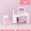 AIYAPLAY Girls Dressing Table with 2-Colour LED Mirror and Stool, White 3
