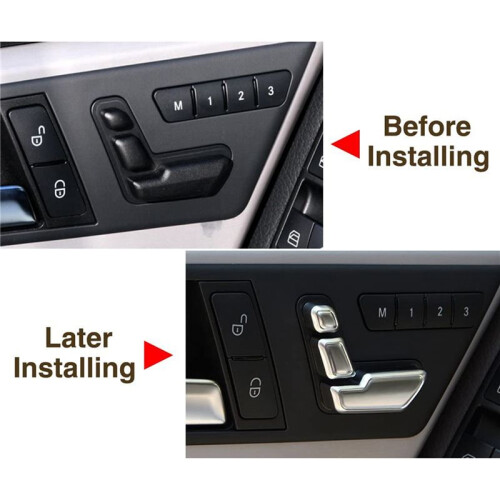 5X for   C E GLK GL ML Car  Adjust Button  Cover Decorative Sticker Trim Accessories 1