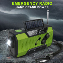 Emergency Weather Radio,Outdoor Portable Hand Crank Radio Solar Powered,AM/FM, SOS Alarm,LED Reading Lamp,Flashlight B