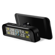Car TPMS Monitor System Car Tire Pressure Alarm Wireless Solar Power TPMS with Built-in Tire Pressure Sensor