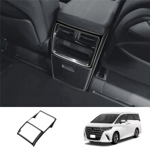 Car Bright Black Rear Air Condition Vent Outlet Frame Anti-Kick Panel Cover Trim for Alphard 40 Series 2023+