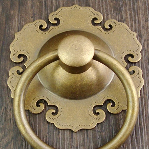 Brass Door Handles Knobs At-Will Copper Pull Ring Hinges Vintage Cabinet Knobs Grips Classic Lifts Hardware Tools