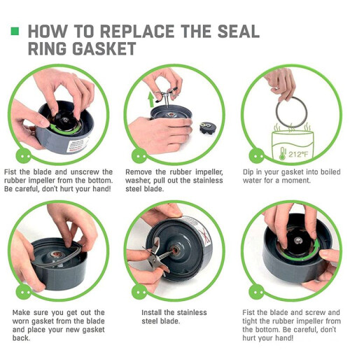 2X Replacement Parts 32 Oz Cup and Blade and Seal  Rubber Gaskets Replacement, Compatible for 2