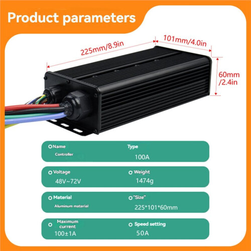 48V-72V XT150 E-Bike Controller 100A 5000W Three Mode Sine Wave Controller for Electric Bicycle Ebike E-Scooter 1