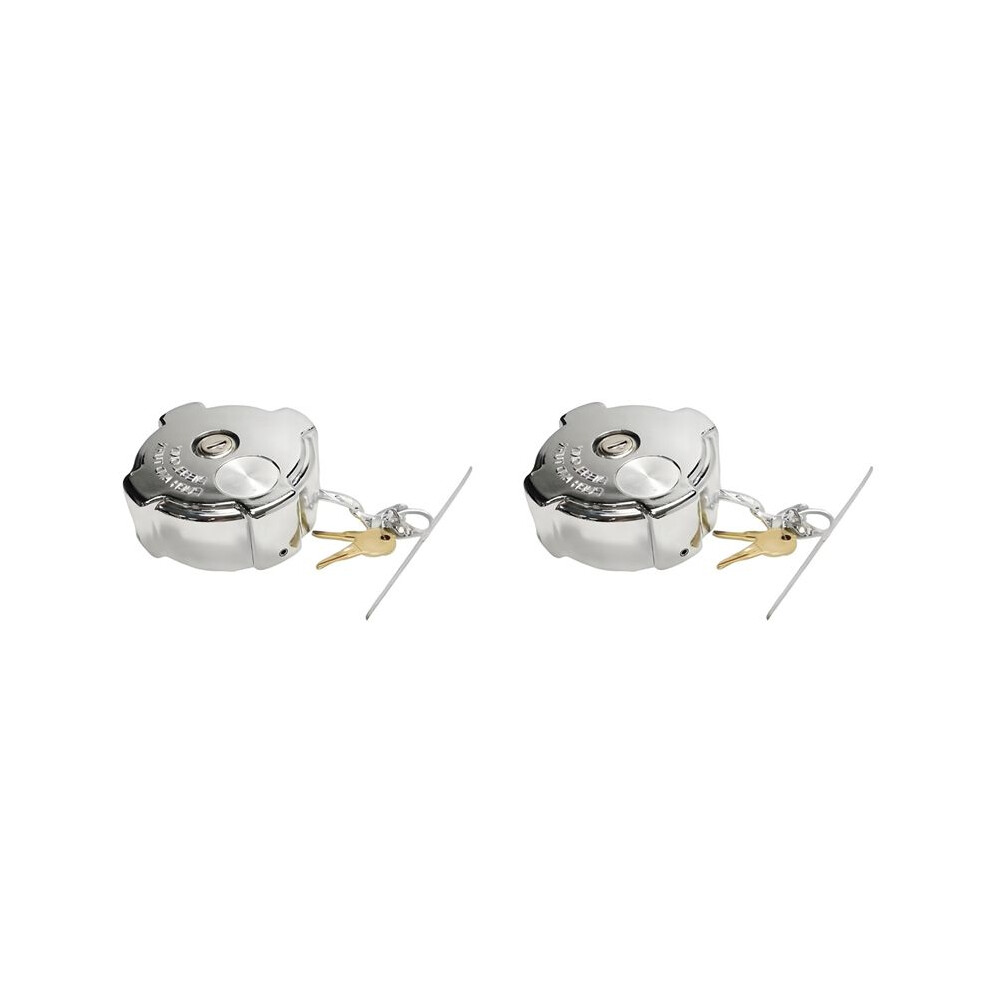 2X New High Quality Aluminum Fuel Tank Cap With Lock 03-37017-002 0337017002 For American Trucks Freightliner Trucks 4711359381448