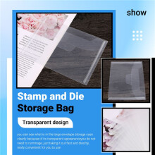 20 Stuks Doorzichtige Stempel en Matrijs Opbergtas Hersluitbare Opbergzak Grote Envelop Hoes voor Doe-Het-Zelf Scrapbooking Papieren Kaart