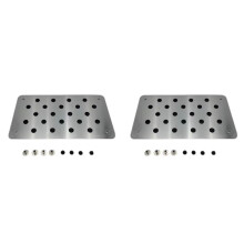 2X Aluminum Alloy Car Non-Slip Plate Carpet Pedal Floor Mat Environmental Rubber Car Accessories Styling
