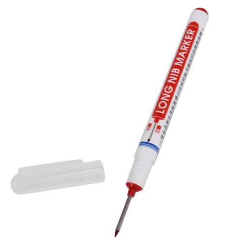 8 Multi-Purpose Deep Hole  Pens Long Nosed  Deep Drill Hole Long Nib Scriber Carpentry Colorful  Pen 1
