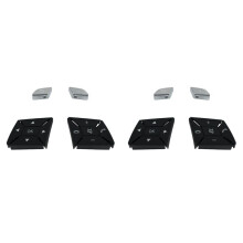 2X W204 W212 W218 Auto Stuurbediening Menu Schakelaar Knop Cover Volume voor C GLK EA Klasse W156 W246, Zilver