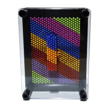 3D Pin Art Shoumo Colorful Needle Child Get Face Model Three-Dimensional Clone Pinart Toy Funny Game, Black L