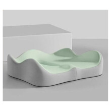 1Pcs Memory Foam Cushion - 3D Ergonomic Support, Washable Polyester, Car/Office ,Green