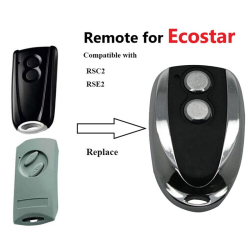 433MHz Garage Door Scroll Code Remote Control Compatible with for ECOSTAR RSE2 RSC2 Wireless Remote Control 2