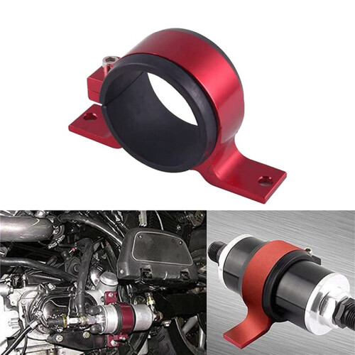 2X Red 60mm Fuel Pump Single Mount Bracket Fuel Filter External Bracket Clamp Cradle for 044 2