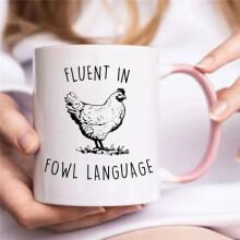 Ceramic Coffee Cup Chicken Patten Mug 11 Oz Modern Coffee Mugs for Tea Milk Cocoa Large Ceramic Coffee Mugs for Home B