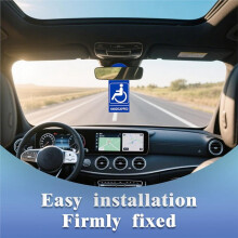 Handicap Parking Sign 3.5 X 8.5 Inch Hanger Handicap Parking Permit Safety Sign 6Pcs Wheelchair Reserved Parking Tag