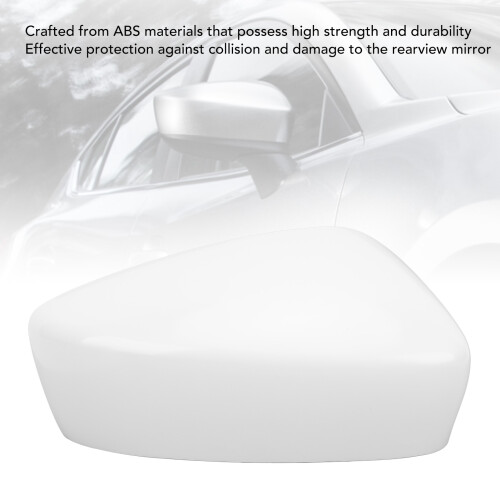 White ABS Side Mirror Cover Cap for 3 Axela M3 2014-2016 Right 2