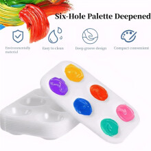 30 Pcs Small Paint Brushes Bulk and 10 Palettes - 15pcs Flat & 15pcs Pointed Paint ,for Oil Acrylic, Watercolor Painting