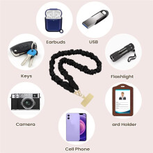 Cordão para Celular - Cordão Antifurto para Identificação de Smartphones e Carteiras. Alça Ajustável com Conector Resistente.