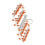 Foldable Plastic Clothes Drying Rack with Clips, 31x34cm, White/Orange 12
