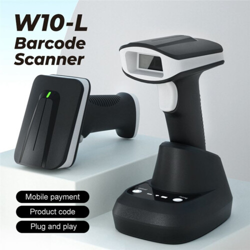 Handheld  Barcode Scanner QR Code Wireless 1D 2D Barcode Reader with Base for Supermarkets 1