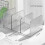 Durable-Compartment Transparent Bookends Reusable Non-Slip Documents Stand Stackable Thicken Desktop Bookshelf Table A 4