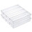 Pacote com 10 Bandejas Organizador Gaveta Transparente de 12 X 3 X 2 Polegadas, Compartimentos de Armazenamento Divisor Gaveta Mesa, Conjunto de Caixa 2