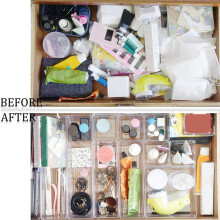10 StüCk 12 X 3 X 2 Zoll Transparente Schubladen-Organizer-Tabletts, Schreibtisch-Schubladen-TrennwäNde, Aufbewahrungsbox-Set für die KüChe