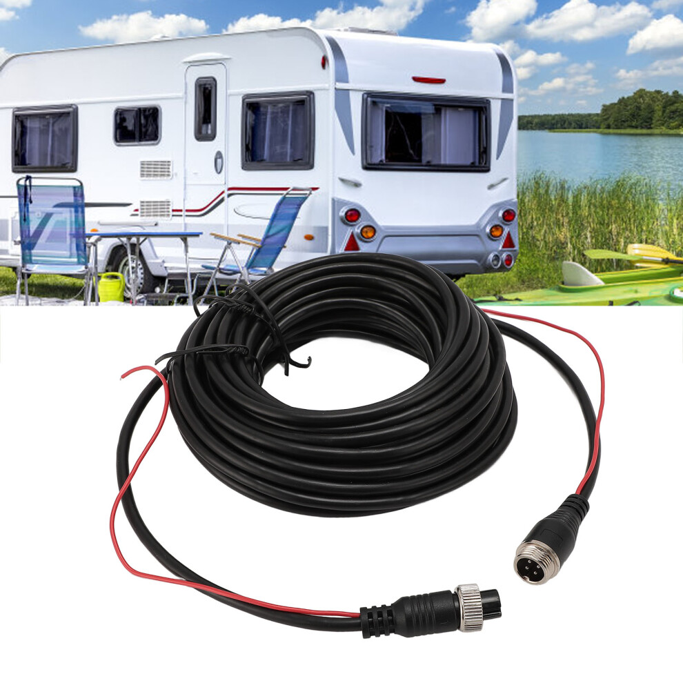 4 Pin Backup Camera Extension Cable 15M / 49.2Ft With Trigger Wire 7641384999653
