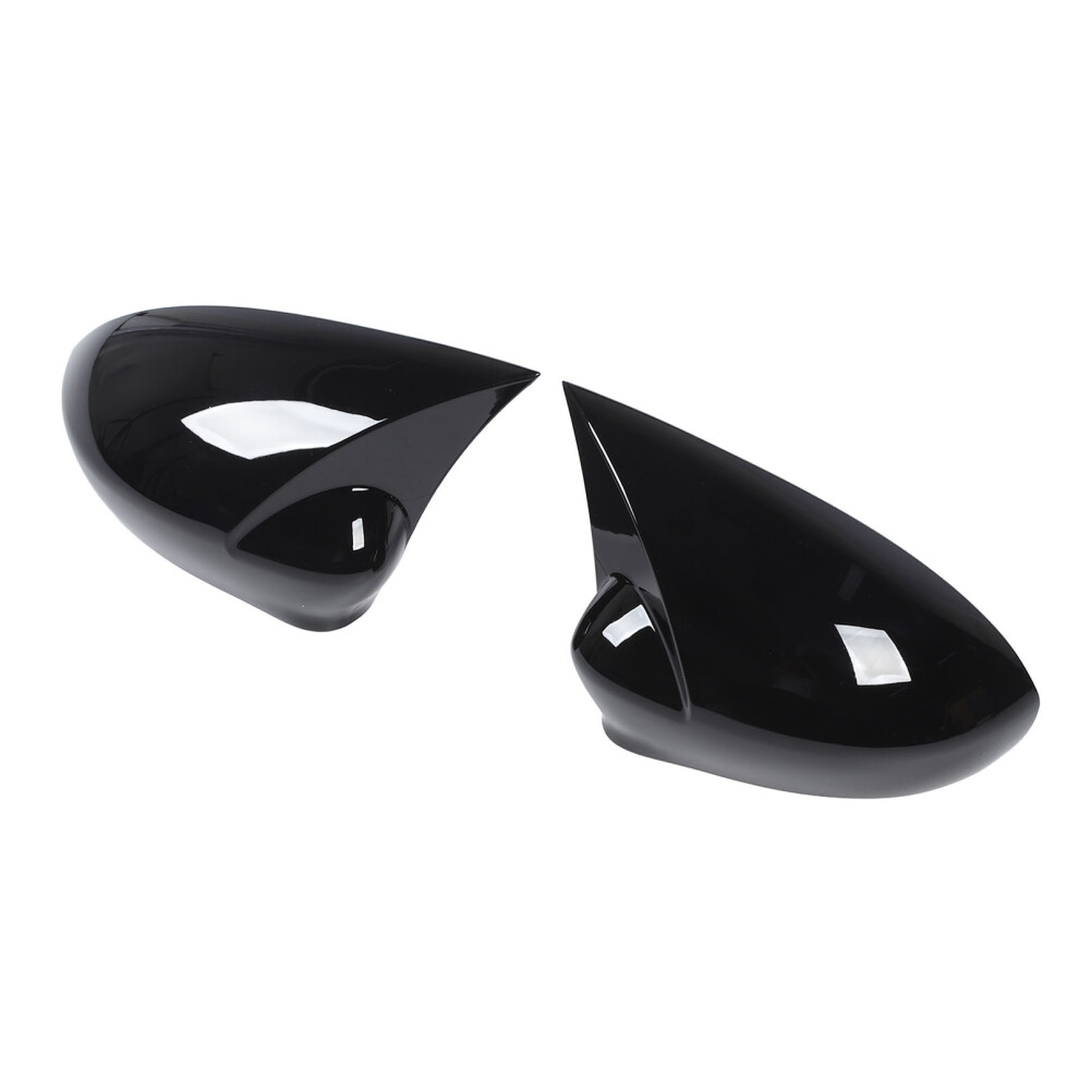 Glossy Rearview Side Mirror Cap Cover For Grande Punto Evo 2005-2018 Black 9491384999539