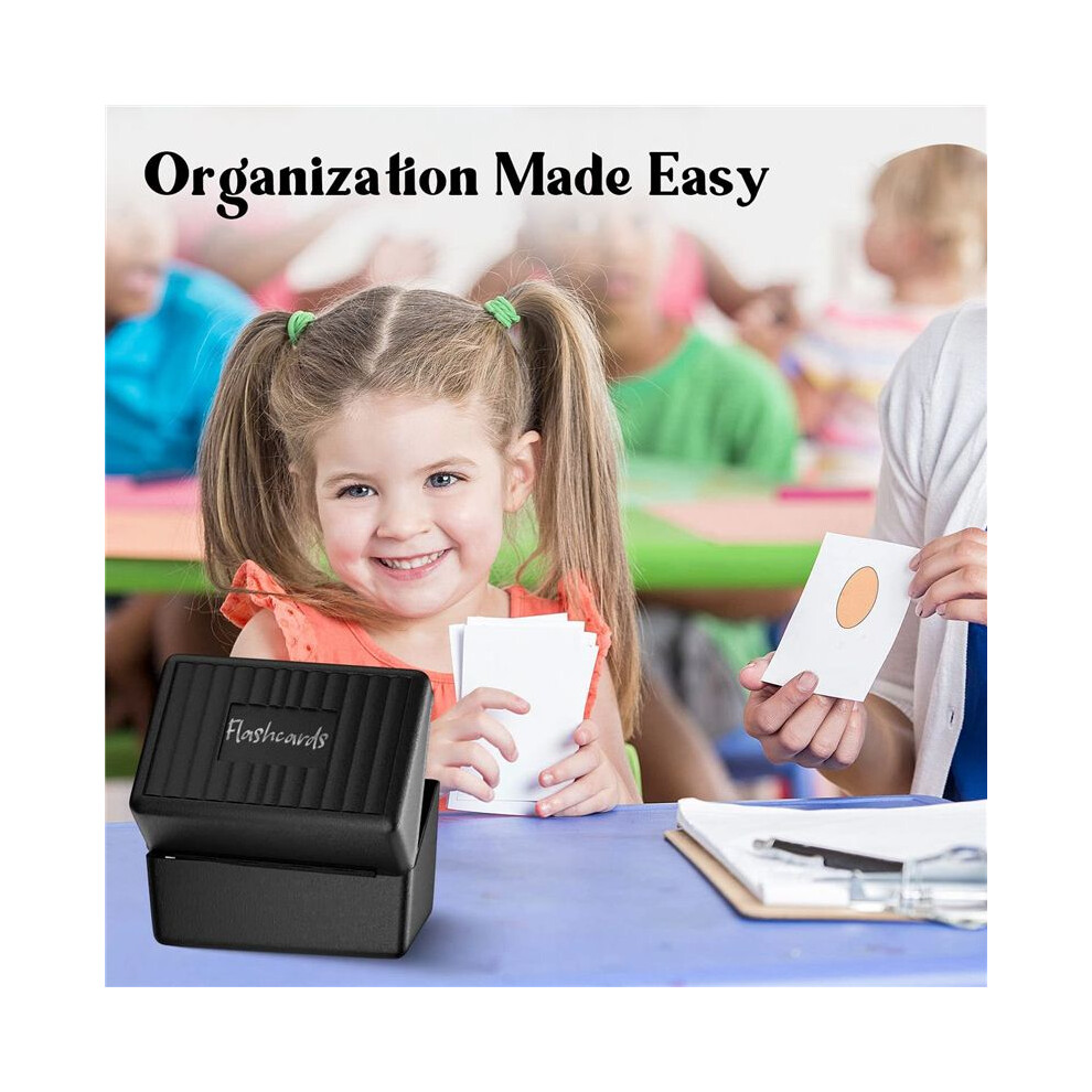 3X5 Index Card Holder For Flash Cards, Business Card, Recipe Stationery & School Office Supplies, 4 Colors 4713949790500