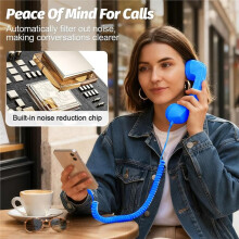 Teléfono Retro, Teléfono Retro Vintage Mejorado de 2026, con Cable, Estilo Fijo y Receptor de Manija.